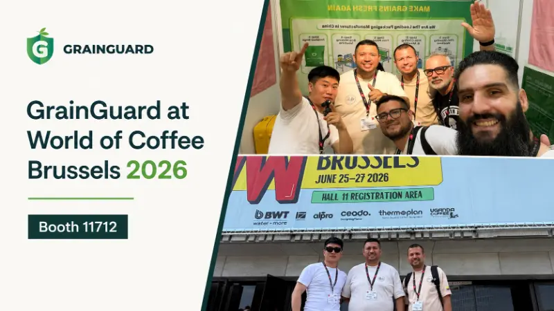GrainGuard เชื่อมต่อกับชุมชนกาแฟระดับโลกที่งาน World of Coffee Brussel 2026