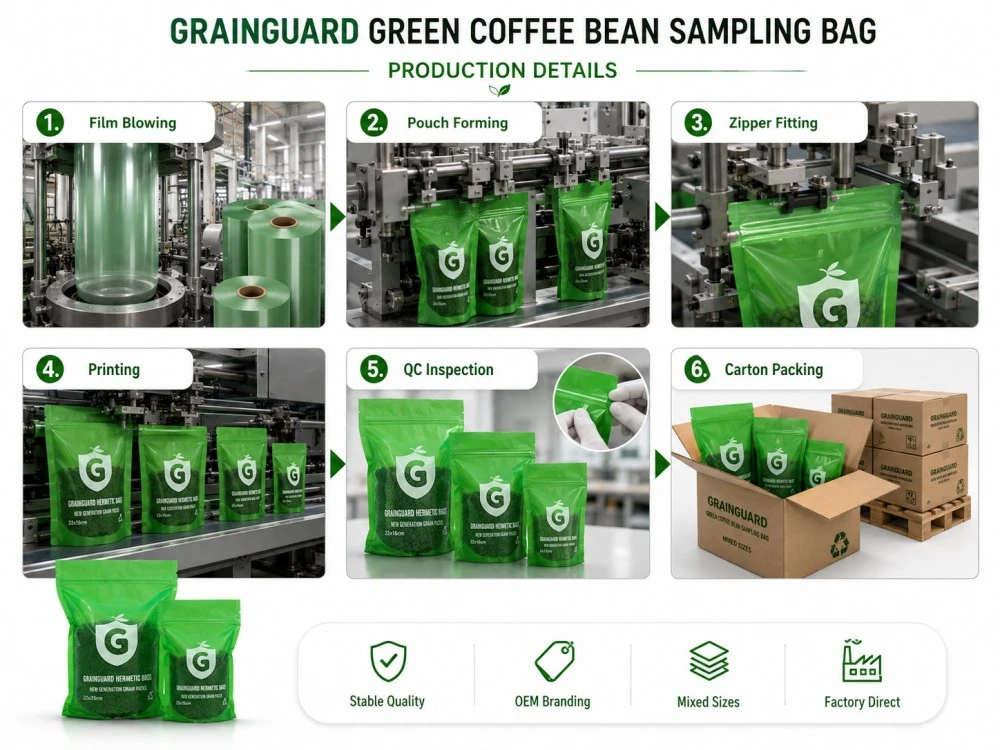 Green Coffee Bean Sampling Bag