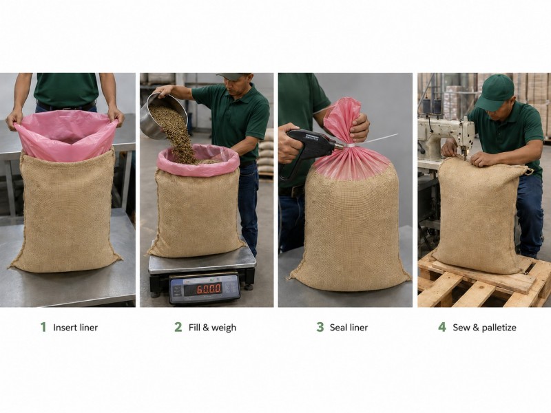 Coffee Bean Packaging Jute Hermetic Liner